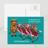 Carte Postale Rockhampton vaches et bulles capital boeuf (Devant / Derrière)