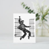 Carte Postale Rockin La maison de prison Homme Danser Art Abstra (Debout devant)