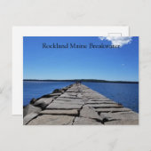 Carte postale Rockland Maine Breakwater (Devant / Derrière)