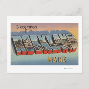 Carte Postale Rockland, Maine - Grandes scènes de lettres