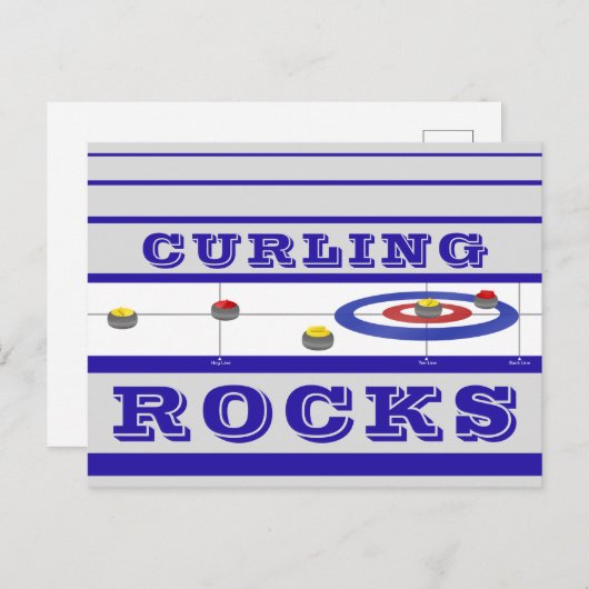 Carte Postale Rocks de curling (Devant / Derrière)