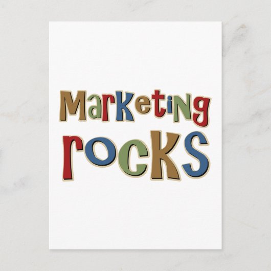 Carte Postale Rocks marketing (Devant)