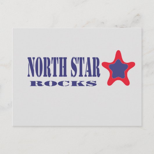 Carte Postale Rocks North Star (gris, bleu, rouge) (Devant)