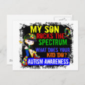 Carte Postale Rocks Spectrum Autism Son (Devant / Derrière)