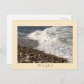 Carte Postale Rocks Waves Rhode Island Postcard (Devant / Derrière)