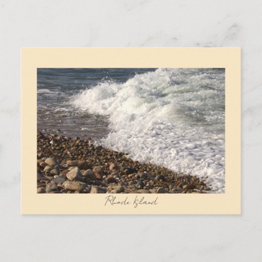 Carte Postale Rocks Waves Rhode Island Postcard (Devant)