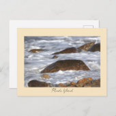 Carte Postale Rocks Waves Rhode Island Postcard (Devant / Derrière)