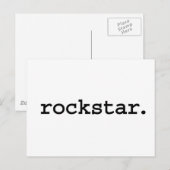 Carte Postale rockstar. (Devant / Derrière)