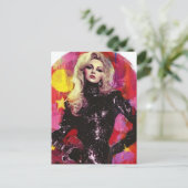Carte Postale Rockstar Avec Cheveux Bleus (Debout devant)