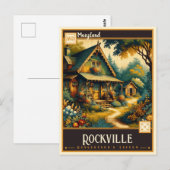 Carte Postale Rockville, Maryland | VINTAGE (Devant / Derrière)