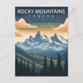 Carte Postale Rocky Mountains Canada Travel Alberta & BC Peak (Devant)