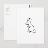 Carte Postale Rodent rat trait d'encre de souris dessin logo (Devant / Derrière)