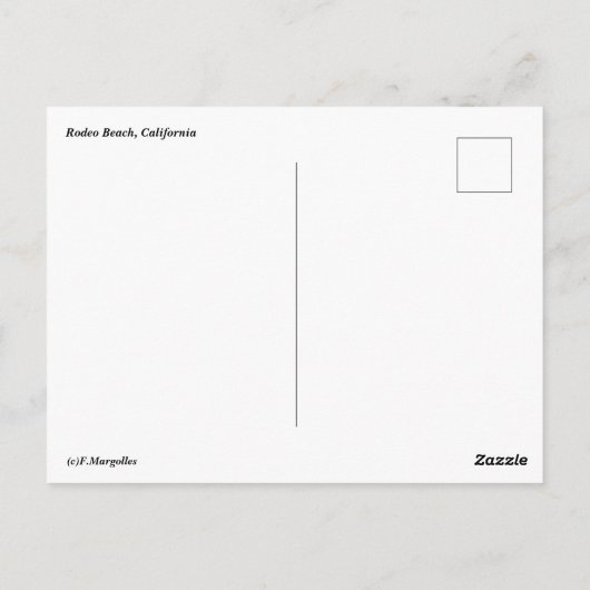 Carte postale Rodeo Beach (Dos)