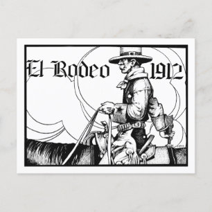 Carte Postale Rodeo Cowboy Country 1912 Art occidental