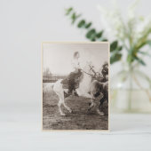 Carte Postale Rodeo Cowgirl photo Vintage (Debout devant)