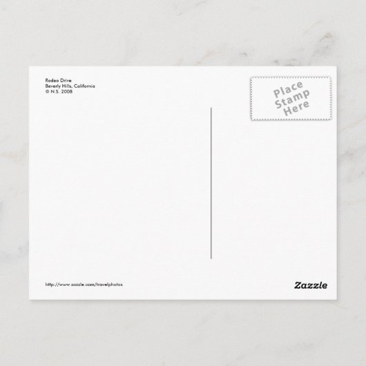 Carte Postale Rodeo Dr Postcard (Dos)