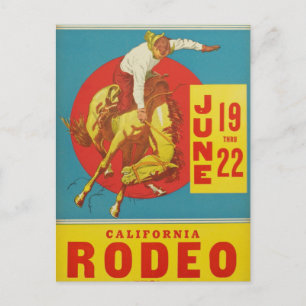 Carte postale Rodeo en Californie vintage