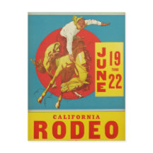Carte postale Rodeo en Californie vintage