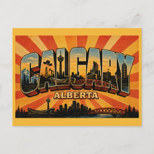 Carte Postale Rodéo et énergie de Calgary en Alberta