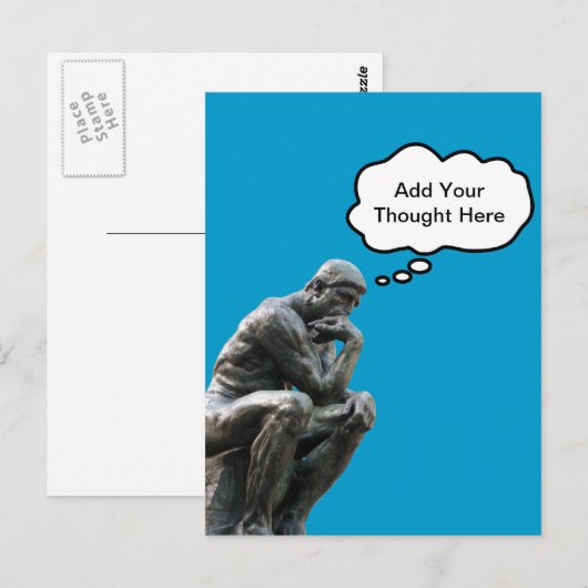 Carte Postale Rodin's Thinker (Devant / Derrière)