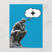 Carte Postale Rodin's Thinker Statue - Penser positif (Devant)