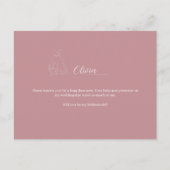 Carte Postale ROE Pink & White Simple Bridesmaid (Devant)
