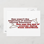 Carte Postale Roe V Wade (Devant / Derrière)