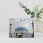 Carte Postale Roi Abdullah I Mosquée Amman Jordanie (Debout devant)