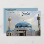 Carte Postale Roi Abdullah I Mosquée Amman Jordanie (Devant / Derrière)