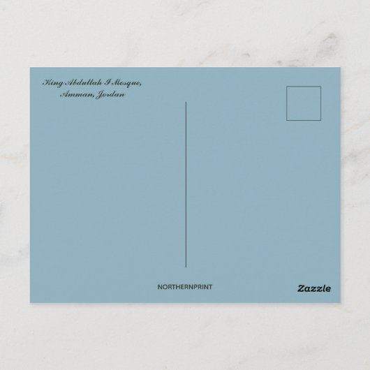 Carte Postale Roi Abdullah I Mosquée Amman Jordanie (Dos)