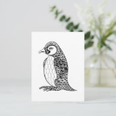 Carte Postale Roi artistique Penguin Zendoodle (Debout devant)