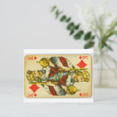 Carte Postale Roi chanceux des diamants (Debout devant)