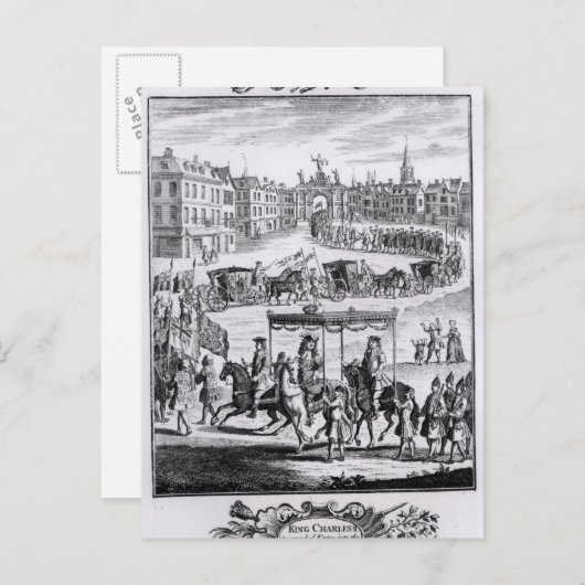 Carte Postale Roi Charles II (Devant / Derrière)