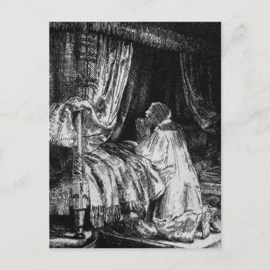 Carte Postale Roi David à la prière, 1652 (Devant)