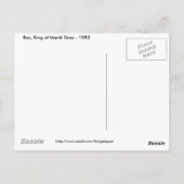Carte Postale Roi de Rex du mardi gras 1983 (Dos)