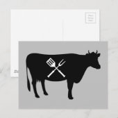 Carte Postale Roi de viande de boeuf Amoureux de la nourriture (Devant / Derrière)