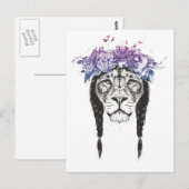 Carte Postale Roi des lions (Devant / Derrière)