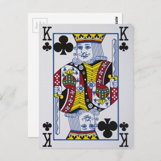 Carte Postale Roi des Trèfles (Trèfles) (Devant / Derrière)