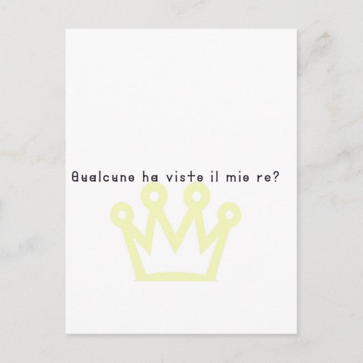 Carte Postale Roi d'Italie (Devant)