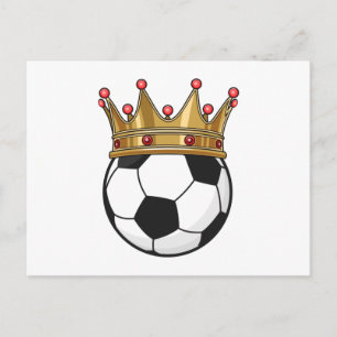 Carte Postale Roi du Couronne de Football
