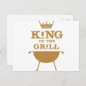 Carte Postale Roi Du Grill, Or (Devant / Derrière)