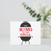 Carte Postale Roi Du Grill, Rouge Couronne Bleue (Debout devant)