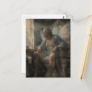 Carte Postale Roi Fée sur son Trône de Porcelaine