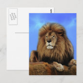 Carte Postale Roi Lion en Afrique (Devant / Derrière)