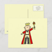 Carte Postale Roi Stick Figure (Devant / Derrière)