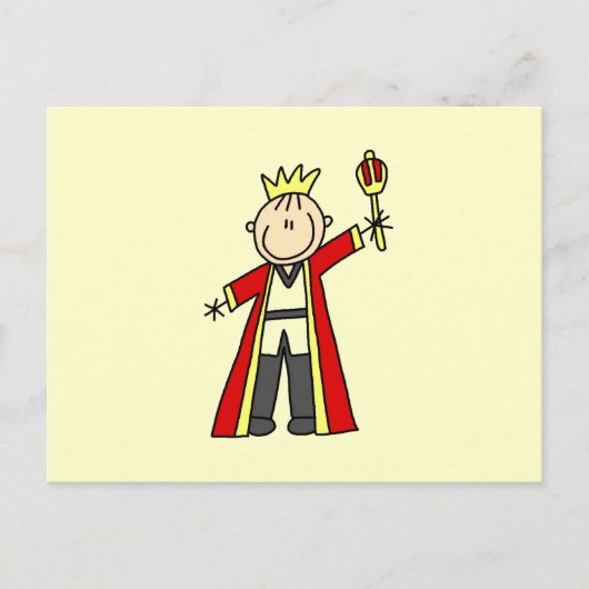 Carte Postale Roi Stick Figure (Devant)