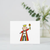 Carte Postale Roi Stick Figure (Debout devant)