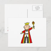 Carte Postale Roi Stick Figure (Devant / Derrière)