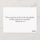 Carte Postale Roi triomphant (Dos)