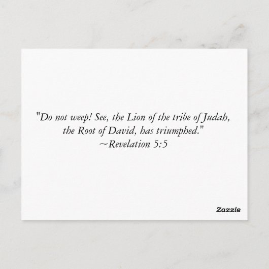 Carte Postale Roi triomphant (Dos)